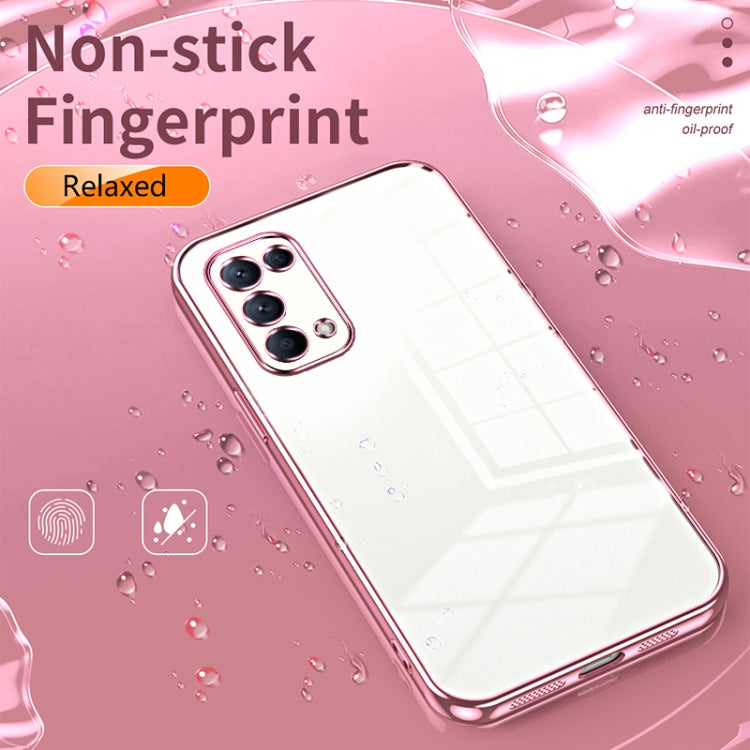 For OPPO Reno5 4G/5G / Reno5 K Transparent Plating Fine Hole Phone Case(Green) by buy2fix