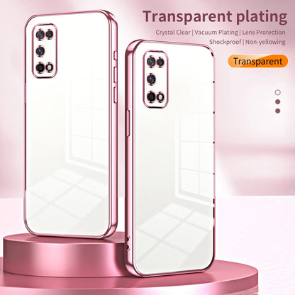 For OPPO K7x / Realme V5 5G Transparent Plating Fine Hole Phone Case(Transparent) by buy2fix