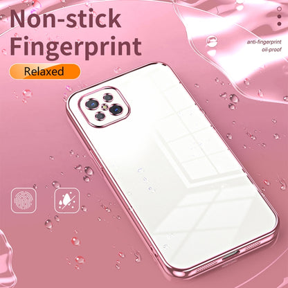 For OPPO A92s / Reno4 Z 5G Transparent Plating Fine Hole Phone Case(Transparent) by buy2fix