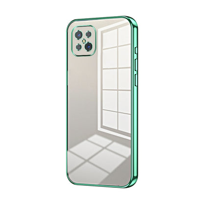 For OPPO A92s / Reno4 Z 5G Transparent Plating Fine Hole Phone Case(Green) by buy2fix