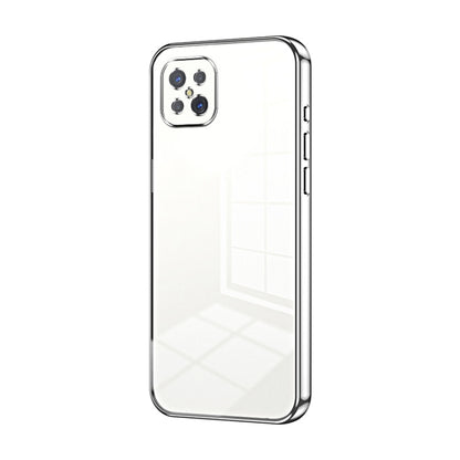 For OPPO A92s / Reno4 Z 5G Transparent Plating Fine Hole Phone Case(Silver) by buy2fix