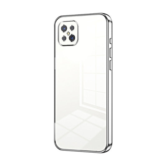 For OPPO A92s / Reno4 Z 5G Transparent Plating Fine Hole Phone Case(Silver) by buy2fix