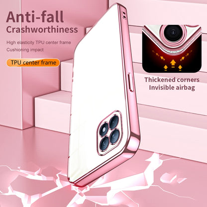 For OPPO Reno4 SE Transparent Plating Fine Hole Phone Case(Pink) by buy2fix