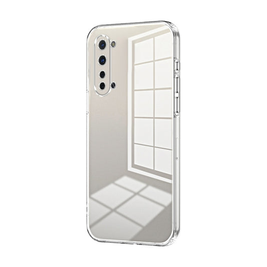 For OPPO Reno3 5G / Find X2 Lite Transparent Plating Fine Hole Phone Case(Transparent) by buy2fix