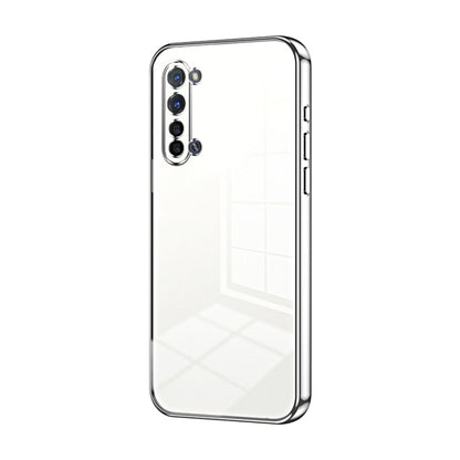 For OPPO Reno3 5G / Find X2 Lite Transparent Plating Fine Hole Phone Case(Silver) by buy2fix