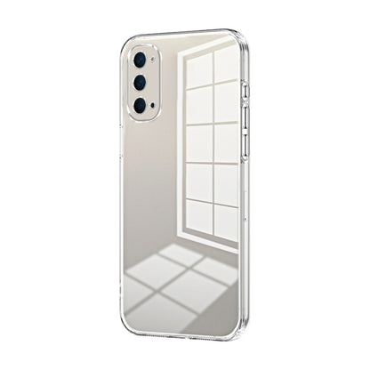 For OPPO Reno4 Transparent Plating Fine Hole Phone Case(Transparent) by buy2fix