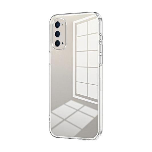 For OPPO Reno4 Transparent Plating Fine Hole Phone Case(Transparent) by buy2fix
