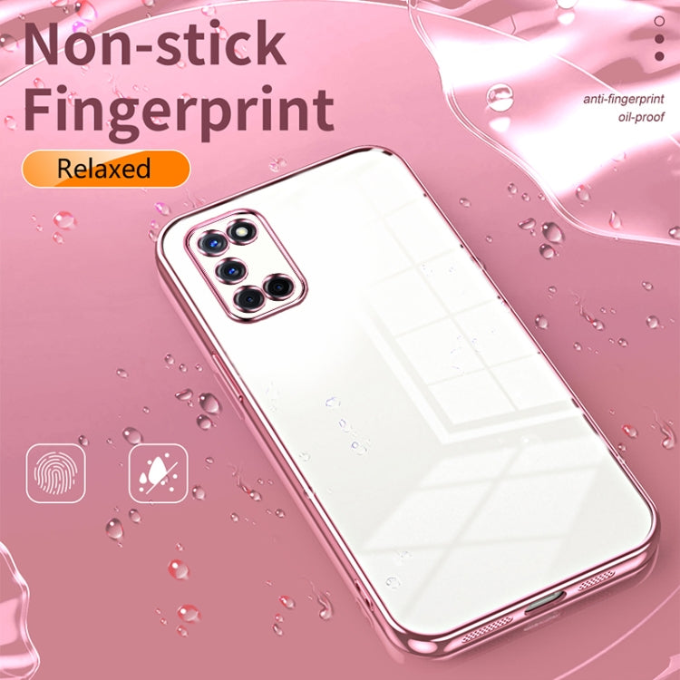For OPPO A52 / A72 / A92 Transparent Plating Fine Hole Phone Case(Purple) by buy2fix