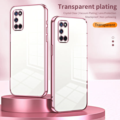 For OPPO A52 / A72 / A92 Transparent Plating Fine Hole Phone Case(Silver) by buy2fix
