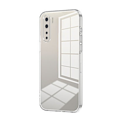 For OPPO Reno3 4G / F15 / A91 Transparent Plating Fine Hole Phone Case(Transparent) by buy2fix