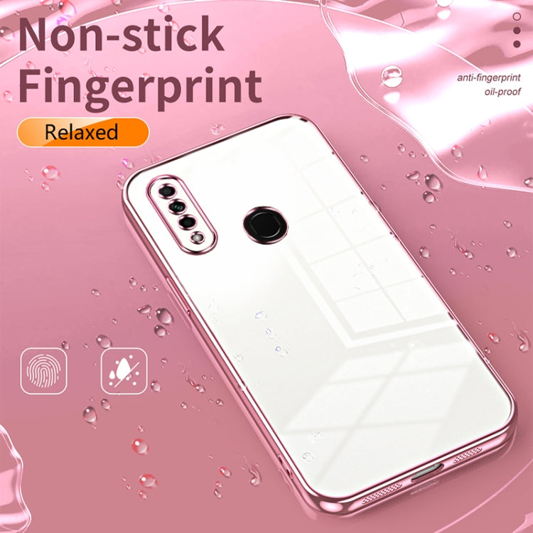 For OPPO A8 / A31 2020 Transparent Plating Fine Hole Phone Case(Transparent) by buy2fix
