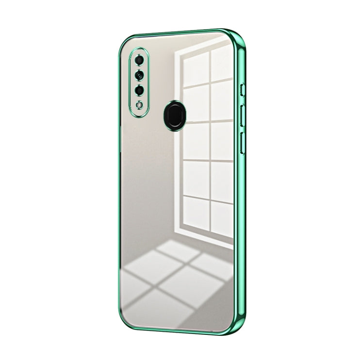 For OPPO A8 / A31 2020 Transparent Plating Fine Hole Phone Case(Green) by buy2fix