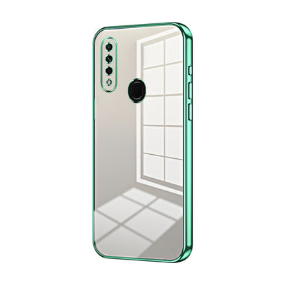 For OPPO A8 / A31 2020 Transparent Plating Fine Hole Phone Case(Green) by buy2fix