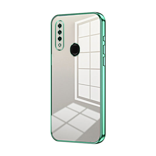 For OPPO A8 / A31 2020 Transparent Plating Fine Hole Phone Case(Green) by buy2fix