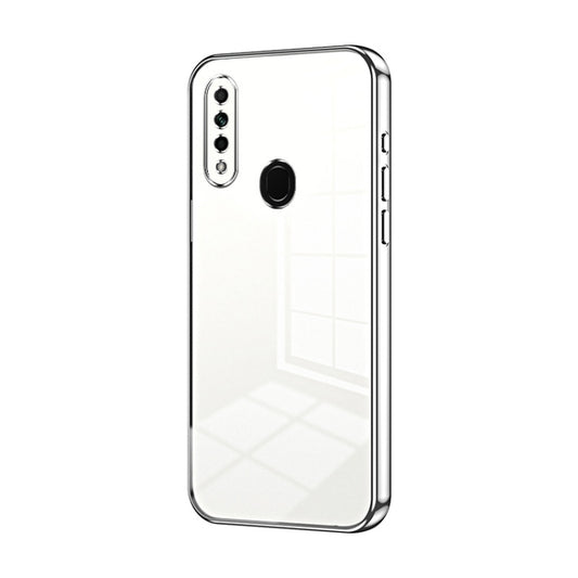 For OPPO A8 / A31 2020 Transparent Plating Fine Hole Phone Case(Silver) by buy2fix