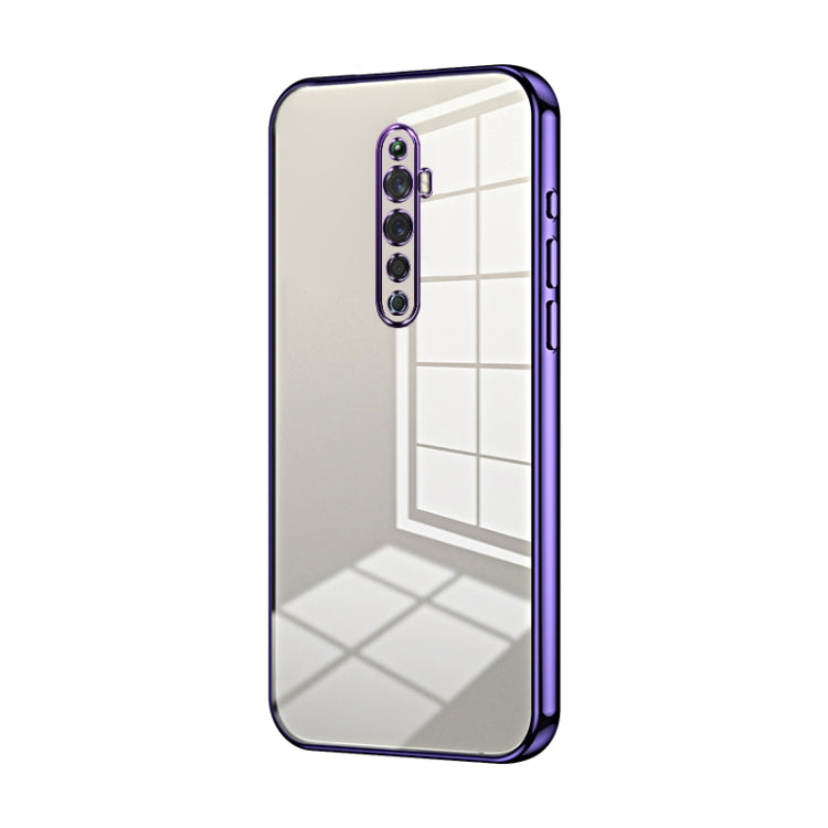For OPPO Reno2 Z / Reno2 F Transparent Plating Fine Hole Phone Case(Purple) by buy2fix