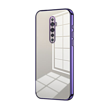 For OPPO Reno2 Z / Reno2 F Transparent Plating Fine Hole Phone Case(Purple) by buy2fix