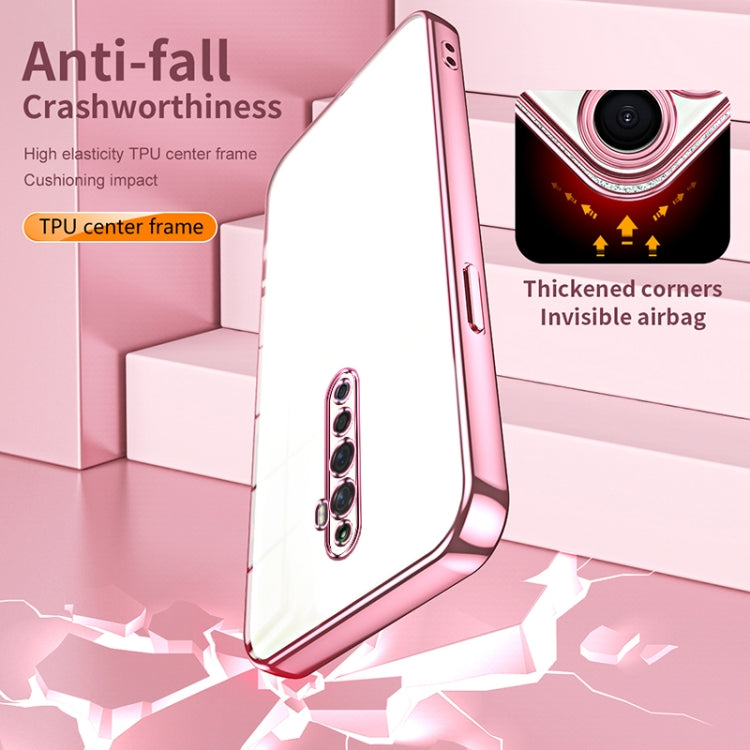 For OPPO Reno2 Z / Reno2 F Transparent Plating Fine Hole Phone Case(Pink) by buy2fix