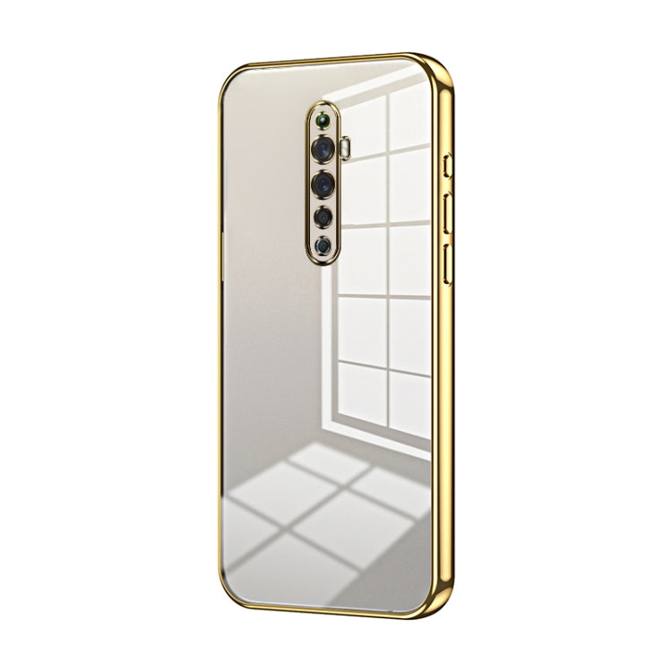 For OPPO Reno2 Z / Reno2 F Transparent Plating Fine Hole Phone Case(Gold) by buy2fix