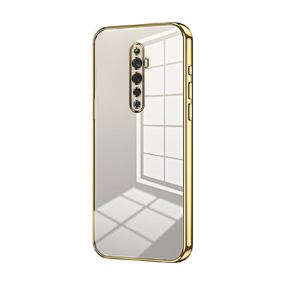 For OPPO Reno2 Z / Reno2 F Transparent Plating Fine Hole Phone Case(Gold) by buy2fix