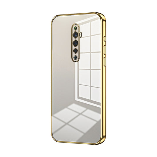 For OPPO Reno2 Z / Reno2 F Transparent Plating Fine Hole Phone Case(Gold) by buy2fix