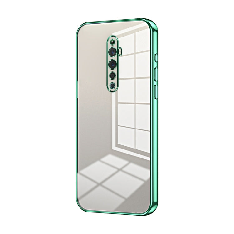 For OPPO Reno2 Z / Reno2 F Transparent Plating Fine Hole Phone Case(Green) by buy2fix