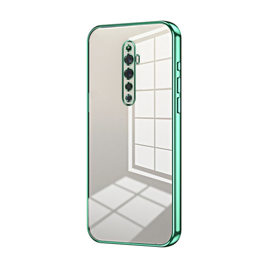 For OPPO Reno2 Z / Reno2 F Transparent Plating Fine Hole Phone Case(Green) by buy2fix