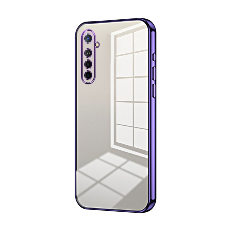 For OPPO K5 / Realme XT/XT 730G Transparent Plating Fine Hole Phone Case(Purple) by buy2fix