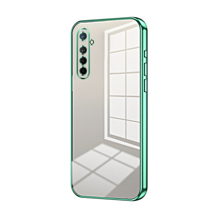 For OPPO K5 / Realme XT/XT 730G Transparent Plating Fine Hole Phone Case(Green) by buy2fix