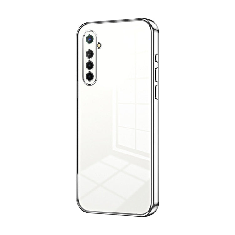 For OPPO K5 / Realme XT/XT 730G Transparent Plating Fine Hole Phone Case(Silver) by buy2fix
