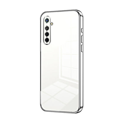 For OPPO K5 / Realme XT/XT 730G Transparent Plating Fine Hole Phone Case(Silver) by buy2fix