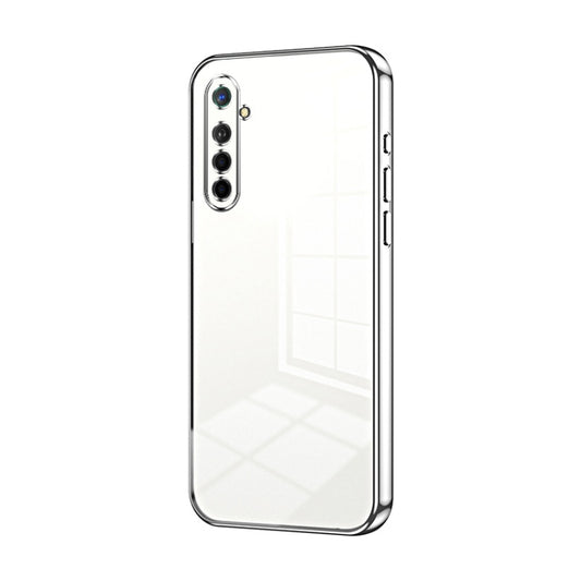 For OPPO K5 / Realme XT/XT 730G Transparent Plating Fine Hole Phone Case(Silver) by buy2fix