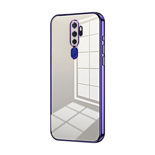 For OPPO A11x / A9 2020 Transparent Plating Fine Hole Phone Case(Purple) by buy2fix