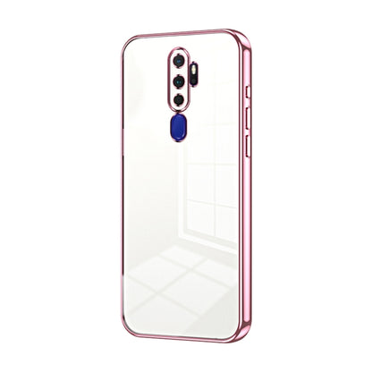 For OPPO A11x / A9 2020 Transparent Plating Fine Hole Phone Case(Pink) by buy2fix