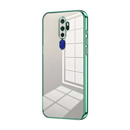 For OPPO A11x / A9 2020 Transparent Plating Fine Hole Phone Case(Green) by buy2fix
