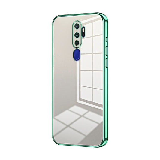 For OPPO A11x / A9 2020 Transparent Plating Fine Hole Phone Case(Green) by buy2fix