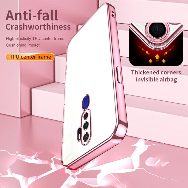 For OPPO A11x / A9 2020 Transparent Plating Fine Hole Phone Case(Black) by buy2fix