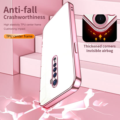 For OPPO Reno2 Transparent Plating Fine Hole Phone Case(Transparent) by buy2fix