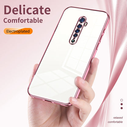 For OPPO Reno2 Transparent Plating Fine Hole Phone Case(Green) by buy2fix
