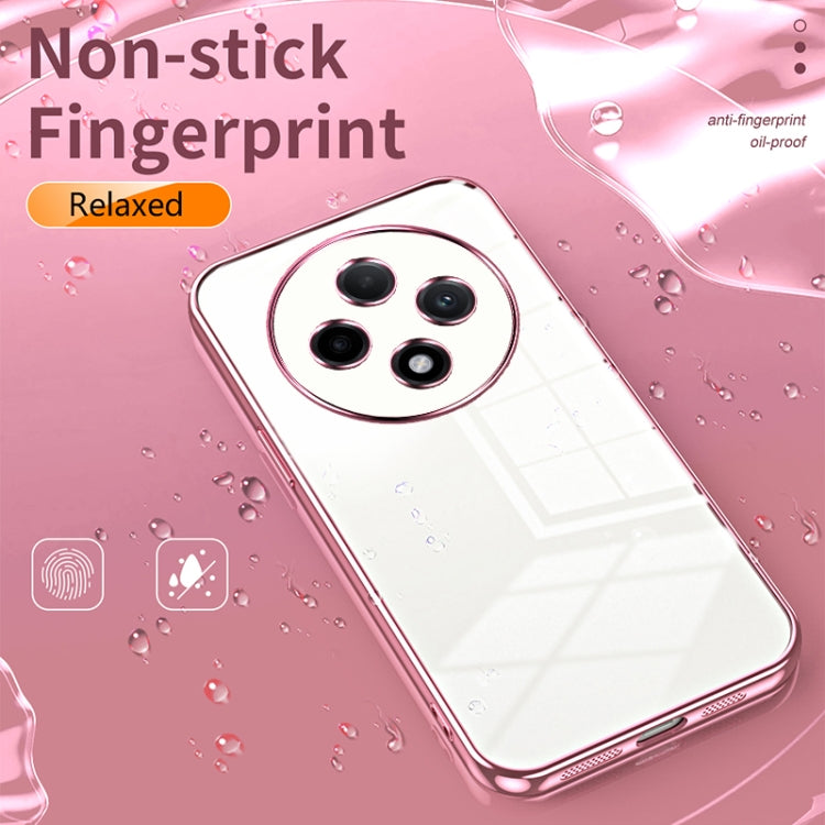 For OPPO A3 Pro Transparent Plating Fine Hole Phone Case(Transparent) by buy2fix