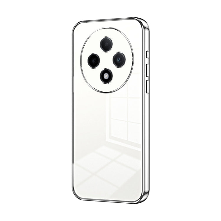 For OPPO A3 Pro Transparent Plating Fine Hole Phone Case(Silver) by buy2fix