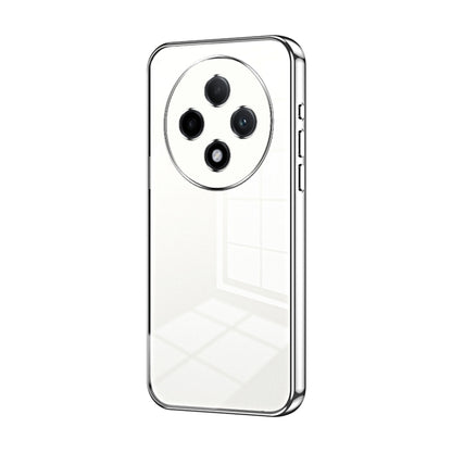 For OPPO A3 Pro Transparent Plating Fine Hole Phone Case(Silver) by buy2fix