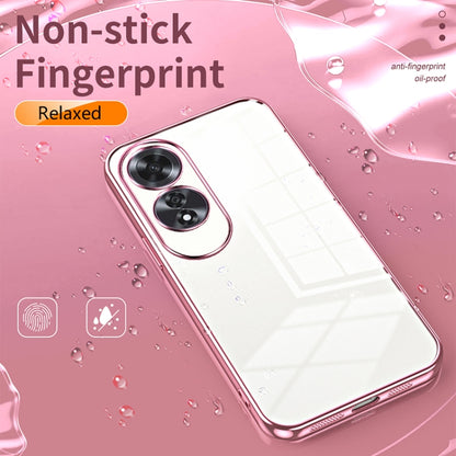 For OPPO A60 Transparent Plating Fine Hole Phone Case(Silver) by buy2fix