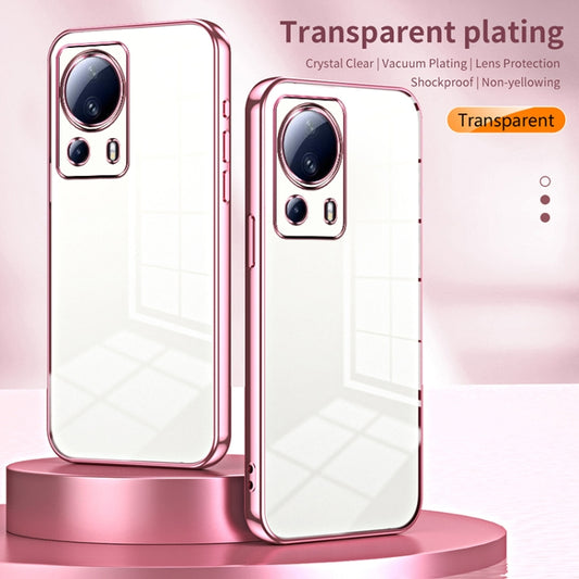 For Xiaomi Civi 2 / 13 Lite Transparent Plating Fine Hole Phone Case(Gold) - Xiaomi Cases by buy2fix | Online Shopping UK | buy2fix