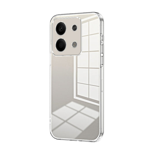 For Xiaomi Redmi Note 13 5G Transparent Plating Fine Hole Phone Case(Transparent) - Xiaomi Cases by buy2fix | Online Shopping UK | buy2fix