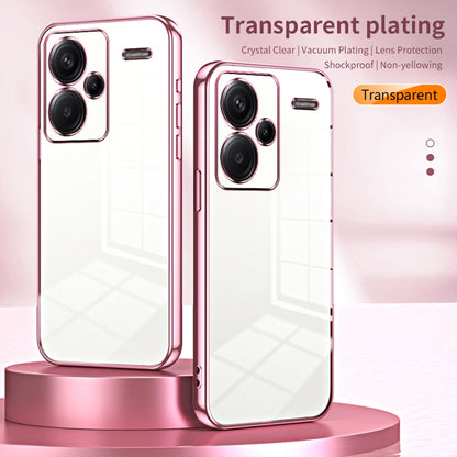 For Xiaomi Redmi Note 13 Pro+ Transparent Plating Fine Hole Phone Case(Gold) - Xiaomi Cases by buy2fix | Online Shopping UK | buy2fix