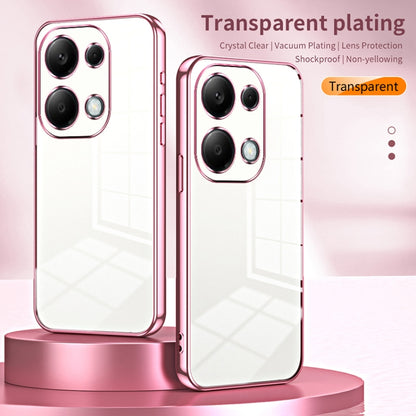 For Xiaomi Redmi Note 13 Pro 4G Transparent Plating Fine Hole Phone Case(Purple) - Xiaomi Cases by buy2fix | Online Shopping UK | buy2fix
