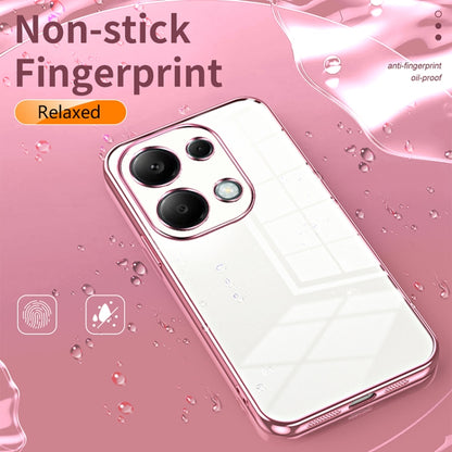For Xiaomi Redmi Note 13 Pro 4G Transparent Plating Fine Hole Phone Case(Purple) - Xiaomi Cases by buy2fix | Online Shopping UK | buy2fix