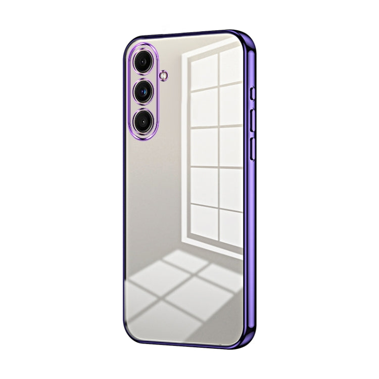 For Samsung Galaxy C55 Transparent Plating Fine Hole Phone Case(Purple) by buy2fix