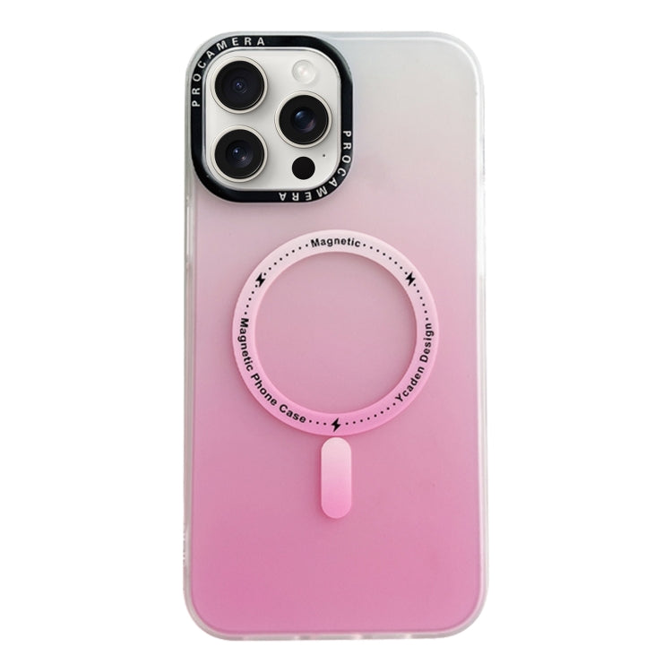 For iPhone 15 Pro Max Gradient IMD PC Hybrid TPU MagSafe Phone Case(Pink) - iPhone 15 Pro Max Cases by buy2fix | Online Shopping UK | buy2fix